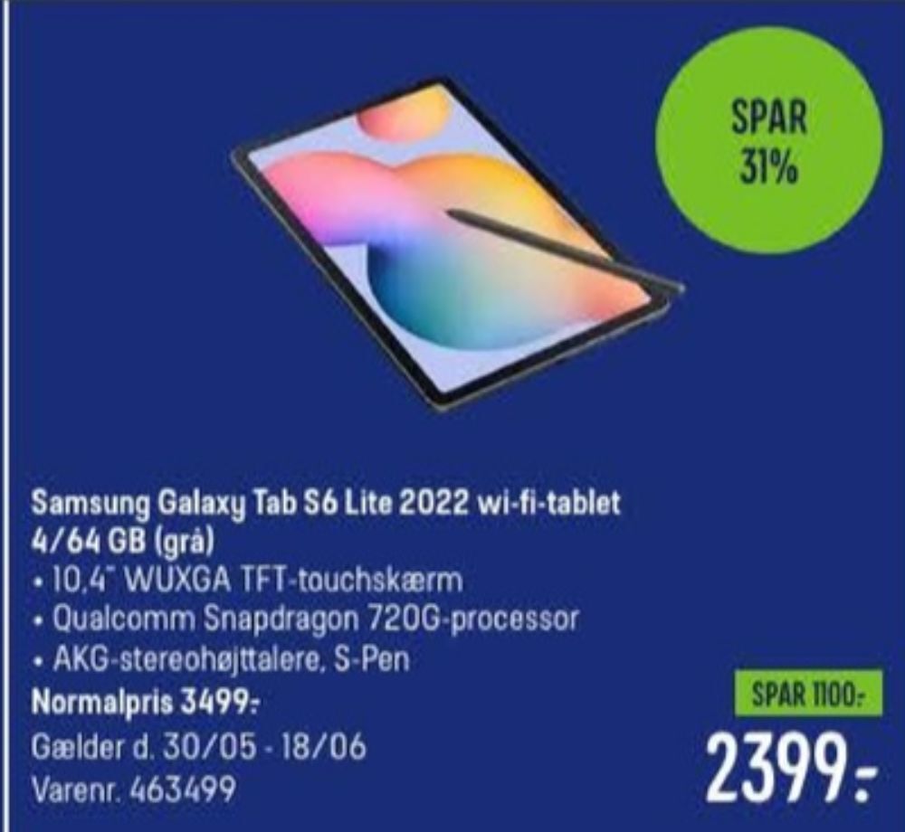 Samsung galaxy tablet tilbud hos Elgiganten