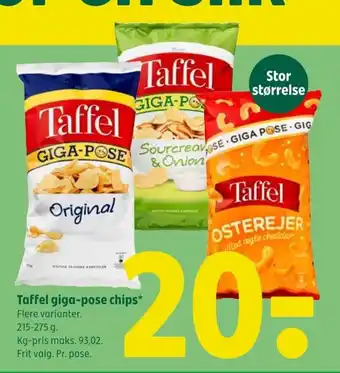 Coop 365 Taffel giga-pose chips tilbud