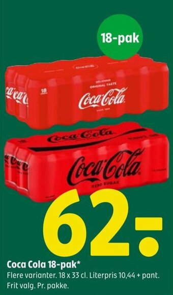 Coop 365 Coca Cola 18-pak* tilbud