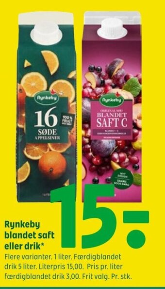 Rynkeby blandet saft eller drik