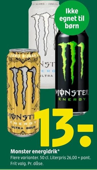 Coop 365 Monster energidrik tilbud