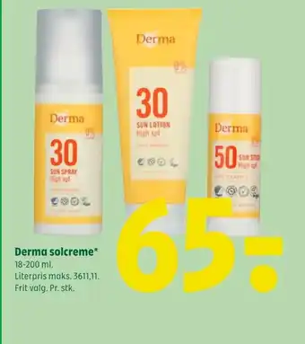 Coop 365 Derma solcreme tilbud