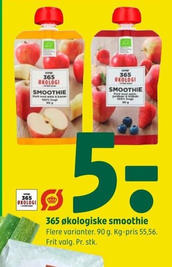 Coop 365 365 økologiske smoothie tilbud