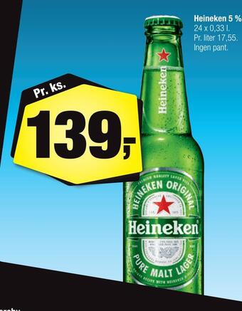 Calle Heineken 5 % tilbud