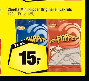 Calle Cloetta mini flipper original el. lakrids tilbud