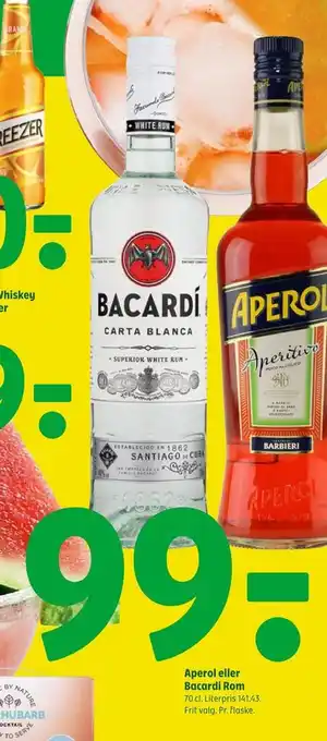 Coop 365 Aperol eller bacardi rom tilbud