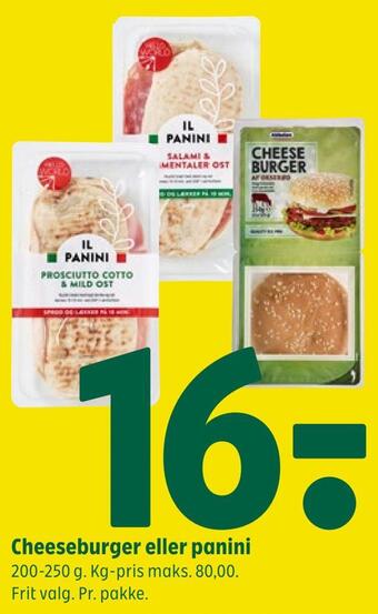 Cheeseburger eller panini