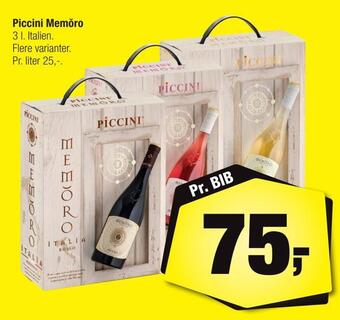 Calle Piccini memŏro tilbud
