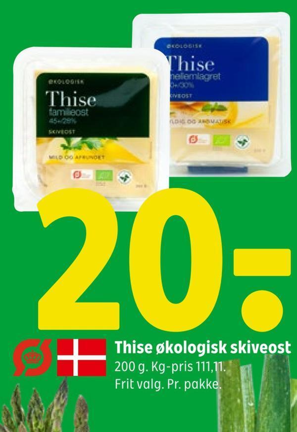 Coop 365 Thise økologisk skiveost tilbud