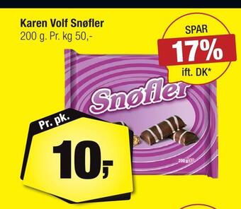 Calle Karen volf snøfler tilbud