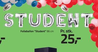 Fleggaard Folieballon 'student tilbud