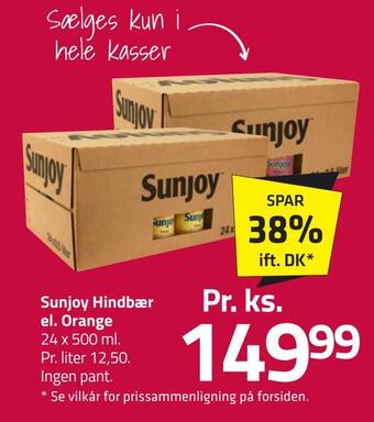 Fleggaard Sunjoy hindbær el. orange tilbud