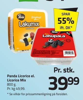 Fleggaard Panda licorice el. licorice mix tilbud
