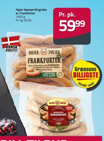 Højer kæmpe ringrider el. frankfurter
