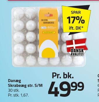 Fleggaard Danæg skrabeæg str. s/m tilbud