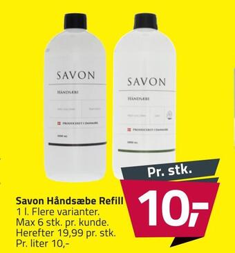 Fleggaard Savon håndsæbe refill tilbud