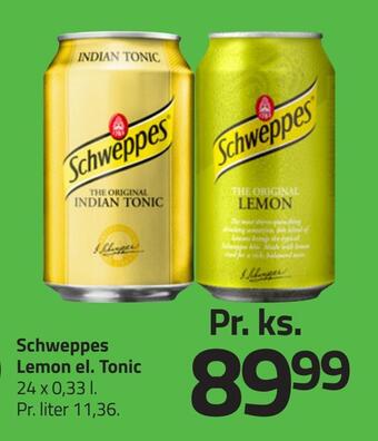 Fleggaard Schweppes lemon el. tonic tilbud