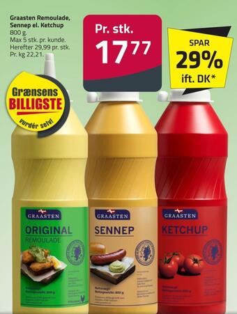 Fleggaard Graasten remoulade, sennep el. ketchup tilbud