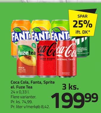Fleggaard Coca cola, fanta, sprite el. fuze tea tilbud