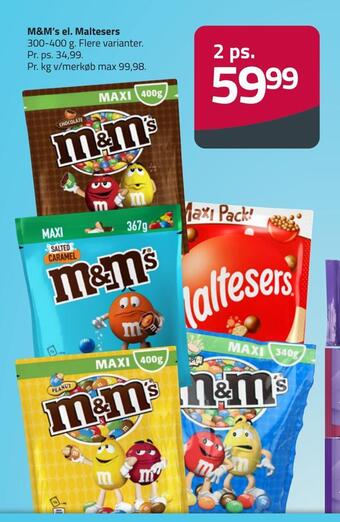 Fleggaard M&m's el. maltesers tilbud