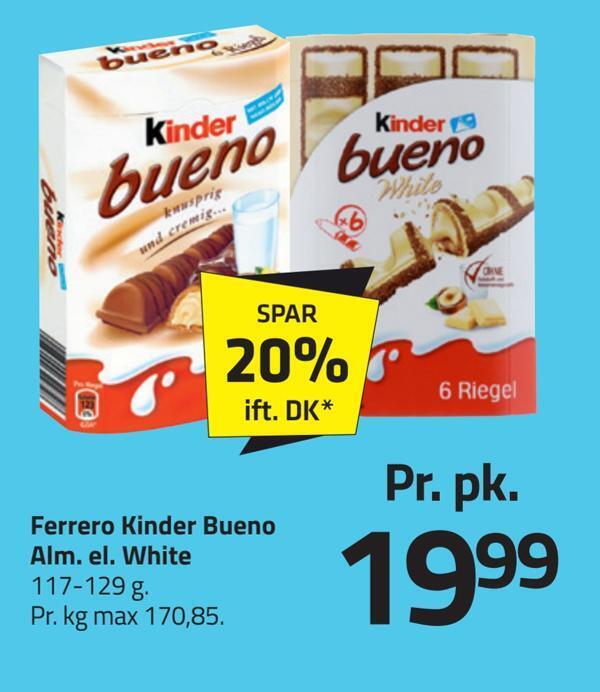 Fleggaard Ferrero kinder bueno alm. el. white tilbud