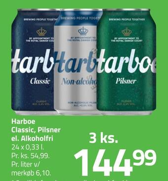 Fleggaard Harboe classic, pilsner el. alkoholfri tilbud