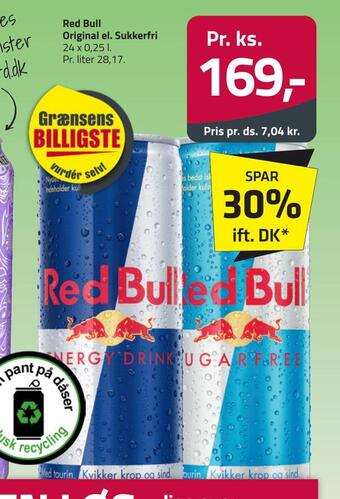 Fleggaard Red bull original el. sukkerfri tilbud