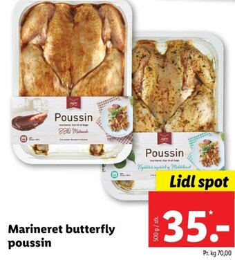 Lidl Marineret butterfly poussin tilbud