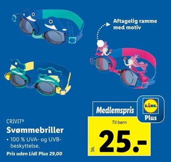 Lidl CRIVIT® Svømmebriller tilbud