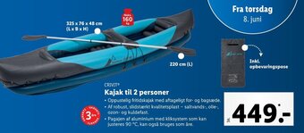 Lidl CRIVIT® Kajak til 2 personer tilbud