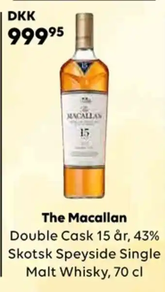 The Macallan Double Cask 15 år, 43% Skotsk Speyside Single Malt Whisky, 70 cl