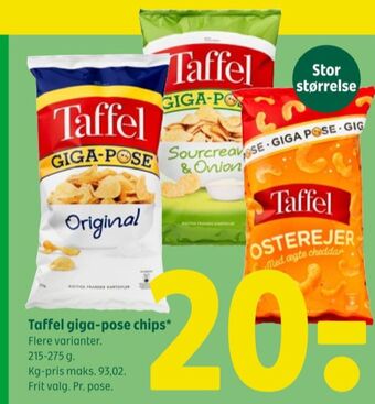 Coop 365 Taffel chips tilbud