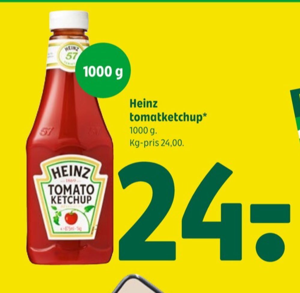 Heinz ketchup tilbud hos Coop 365