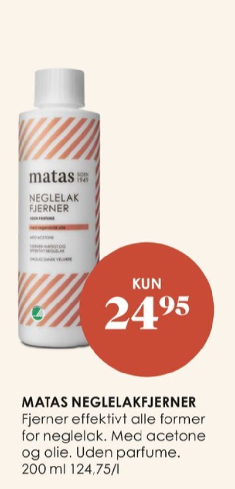 Matas Matas neglelakfjerner tilbud