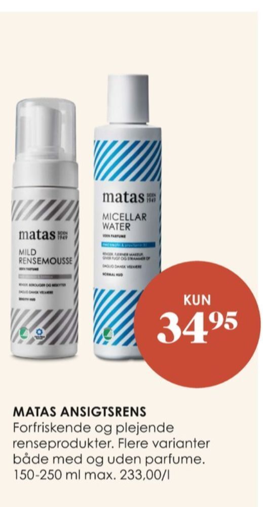 Matas Matas renseprodukter tilbud