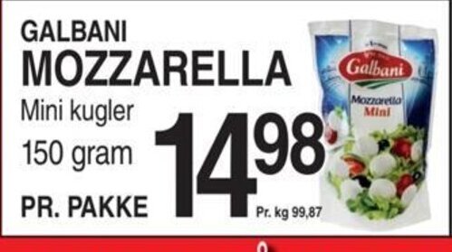 ABC Lavpris GALBANI MOZZARELLA tilbud