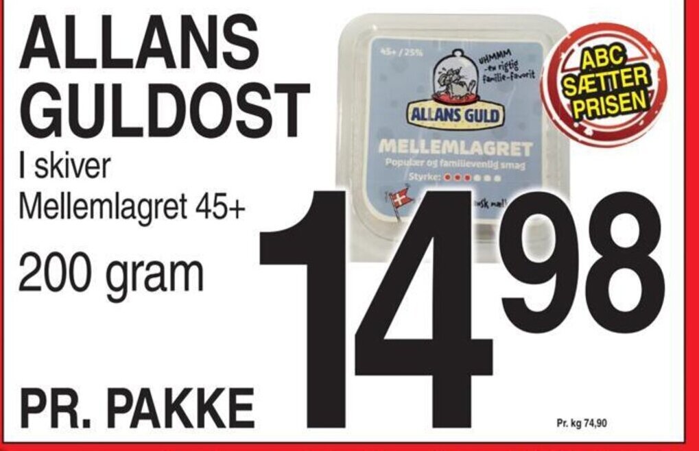 ABC Lavpris ALLANS GULDOST tilbud
