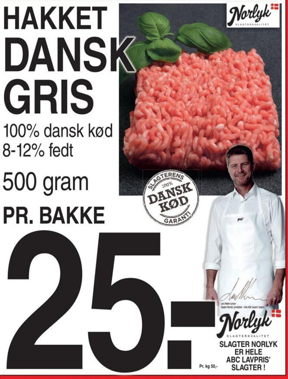 ABC Lavpris HAKKET DANSK GRIS tilbud