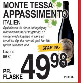 MONTE TESSA APPASSIMENTO