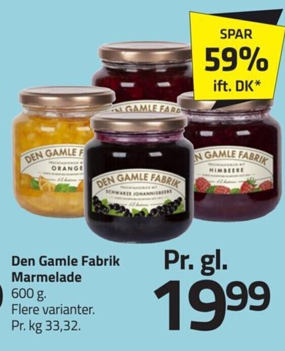 Fleggaard Den Gamle Fabrik Marmelade tilbud