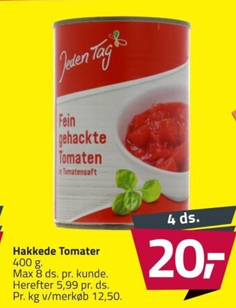 Hakkede Tomater