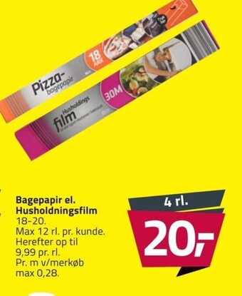 Bagepapir el. Husholdningsfilm