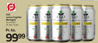 EGO Lemon/Ingefær Økologisk