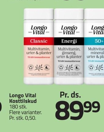 Fleggaard Longo Vital Kosttilskud tilbud