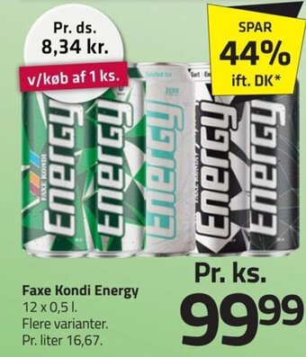 Fleggaard Faxe Kondi Energy tilbud