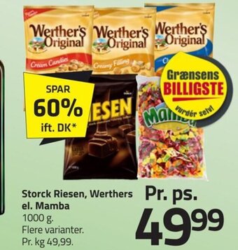 Fleggaard Storck Riesen, Werthers el. Mamba tilbud