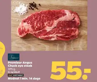 Netto Premieur Premieur Angus Chuck eye steak tilbud