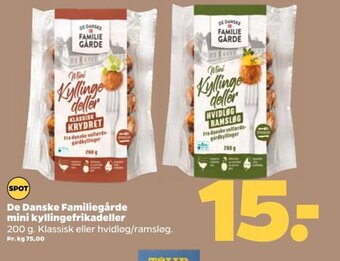 Netto De Danske Familiegårde mini kyllingefrikadeller tilbud