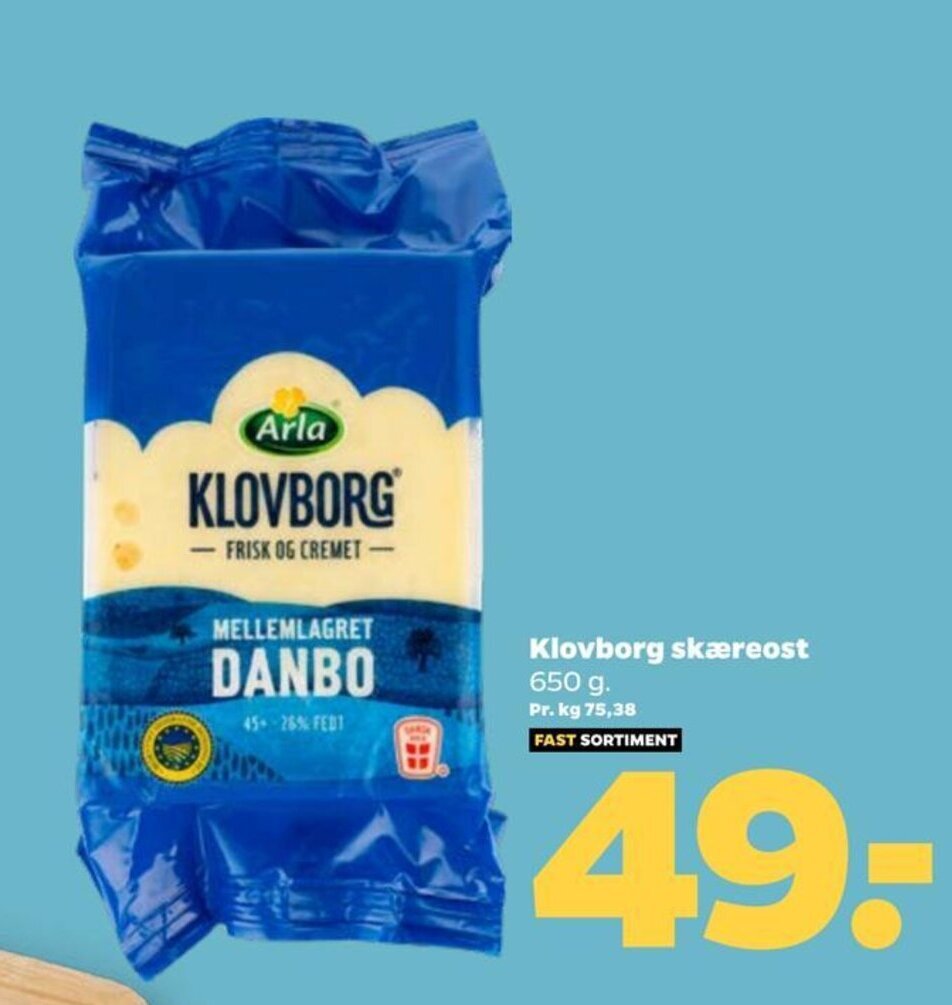 Netto Klovborg skæreost tilbud