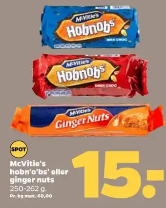 Netto McVitie's hobn'o'bs' eller ginger nuts tilbud